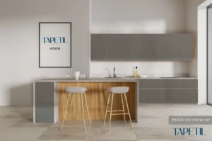 טפט למטבח דמוי עץ אפור כהה WD604