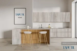 טפט למטבח דמוי עץ אלון מולבן WD840